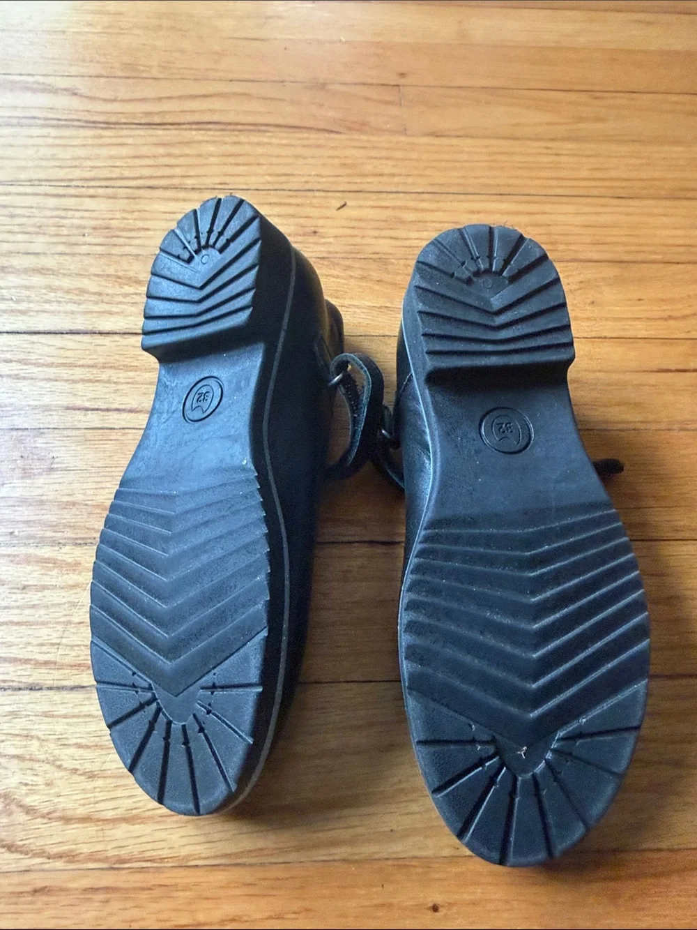Girls Black Strap Dress Shoes